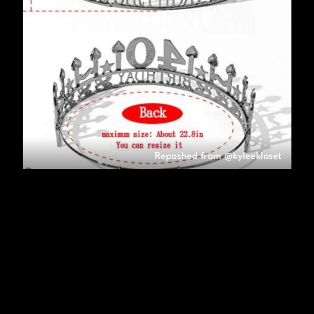Mens 40th Birthday Crown
